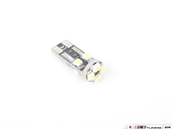 T10 Base Cool White 8 Chip LED Bulb - Priced Each