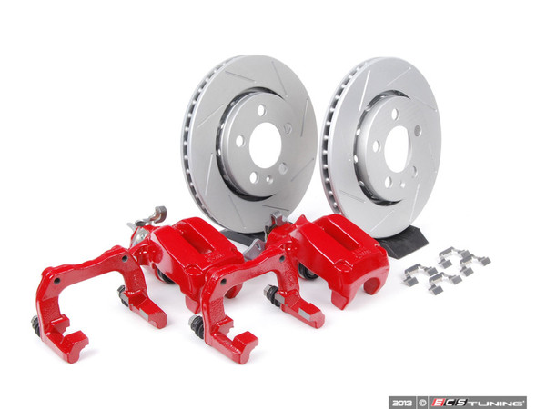 337/20th/GLI Rear Big Brake Kit - Slotted Rotors (256x22) - Red