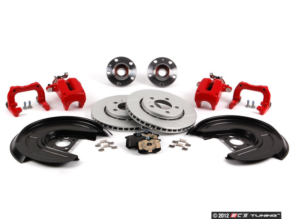 337/20th/GLI Rear Big Brake Kit - Slotted Rotors (256x22) - Red | ES3939