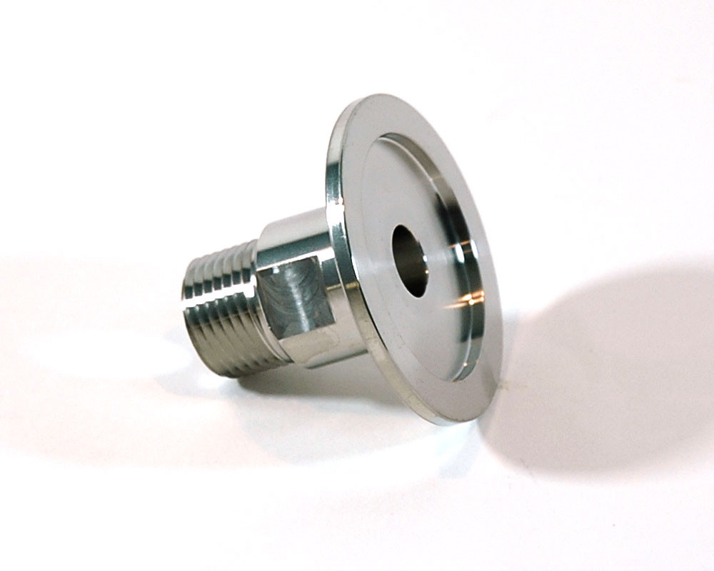 KF40 to 1/2 Male Pipe Thread (NPT) Adapter SS Vacuum Pump Supply llc