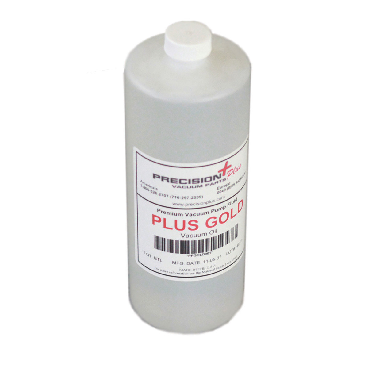 Plus Gold Oil - 1 Liter (1.06 qt) - Fully Synthetic - PPGOLD001