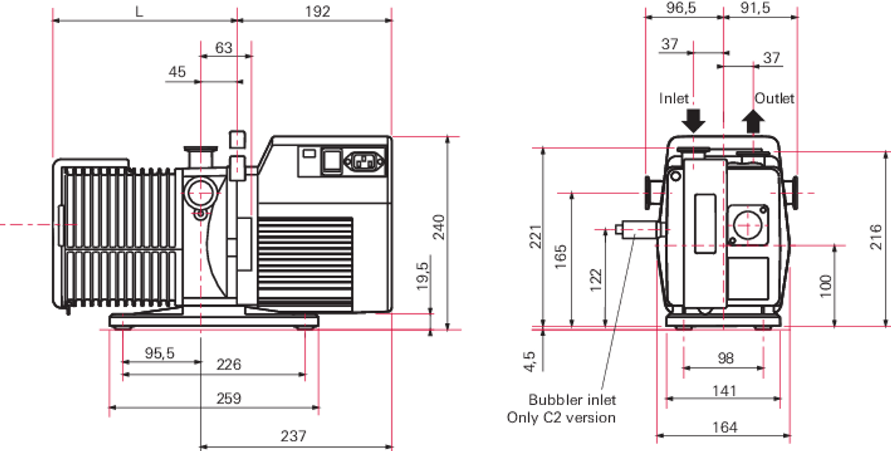 Alcatel 2010SD Vacuum Pump-Rebuilt