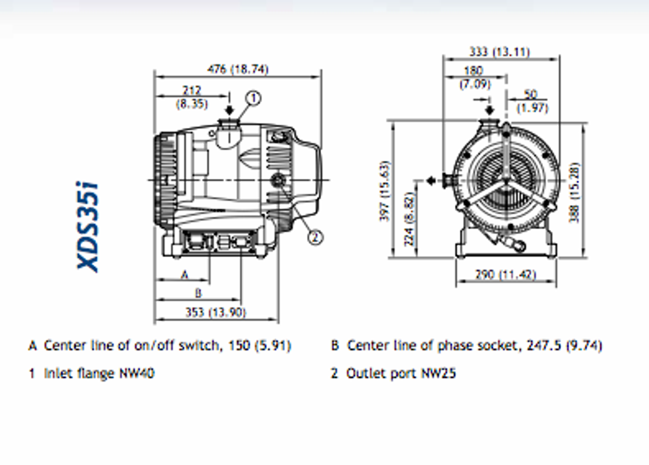 Edwards xds351 drawing A73001983