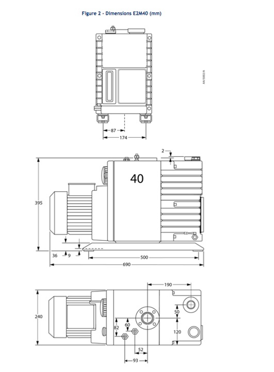 Edwards E2M40 PFPE Vacuum Pump-RECONDITIONED