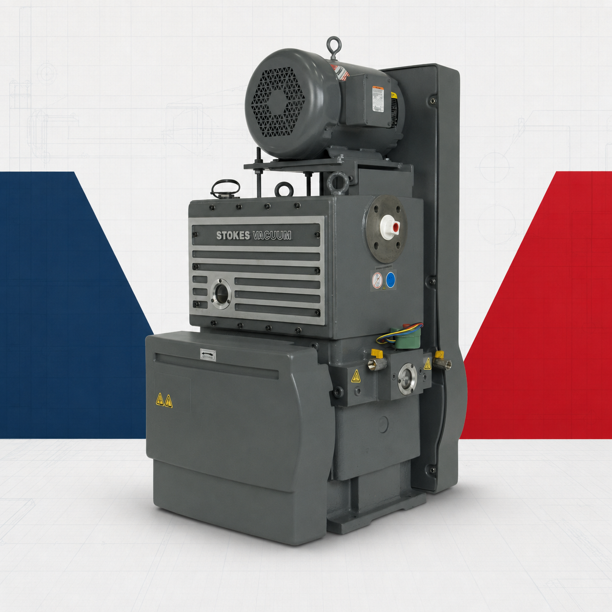 OEM Stokes Microvac 212J Rotary Piston Vacuum Pump – 900212014 230/460V 3Ø 60Hz (230/460V Coil) 