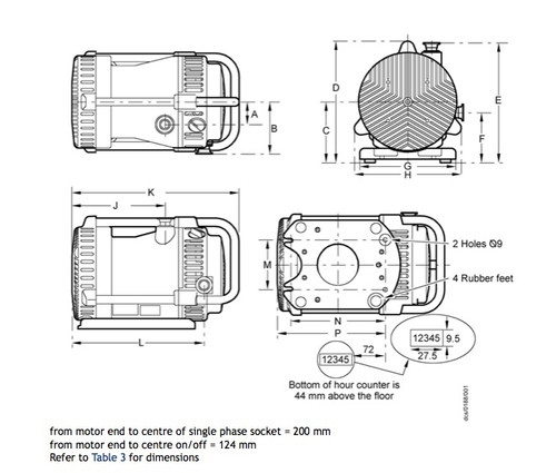 Edwards XDS5 Dry Scroll Vacuum Pump - Legacy Part A72401906
