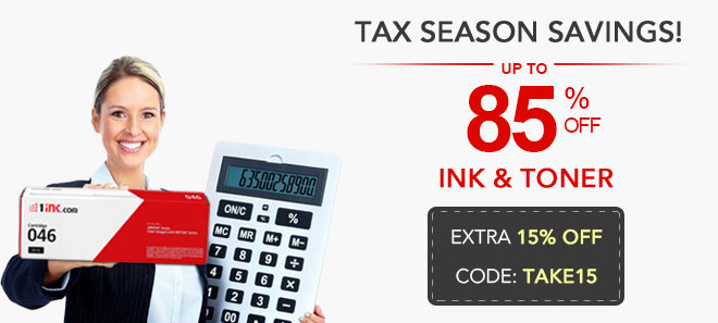 Printer ink and toner sale - 15% off coupon plus free shipping offer