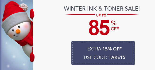Printer ink and toner sale - 15% off coupon -orders over $30 plus free shipping over $65