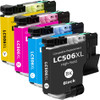 Brother LC506XL ink cartridge, high Yield, 4-pack: 1 black, 1 cyan, 1 magenta, 1 yellow