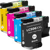 Brother LC506XXL ink cartridges, super high-yield, 4-pack: 1 black, 1 cyan, 1 magenta, 1 yellow