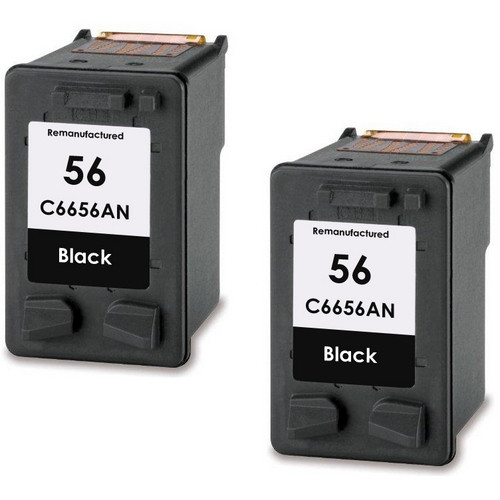 HP 56 Black Ink Cartridges (C6656AN) | 2 Pack | 1ink.com