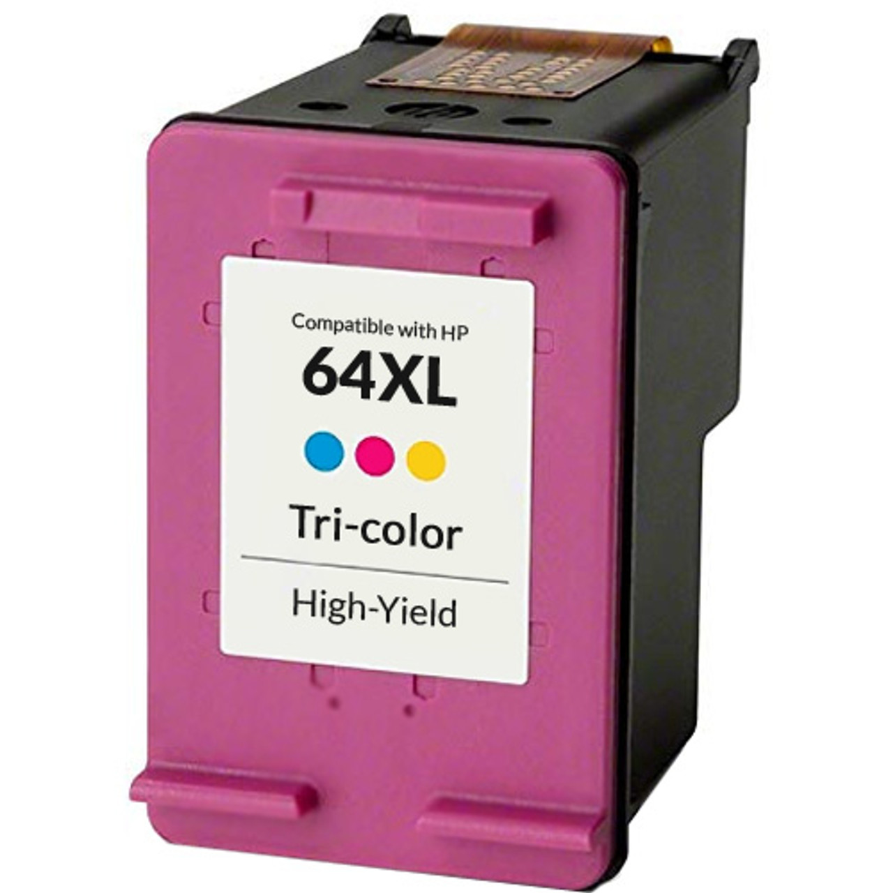 High Yield Hp 64 Color Ink Cartridge Remanufactured 0895