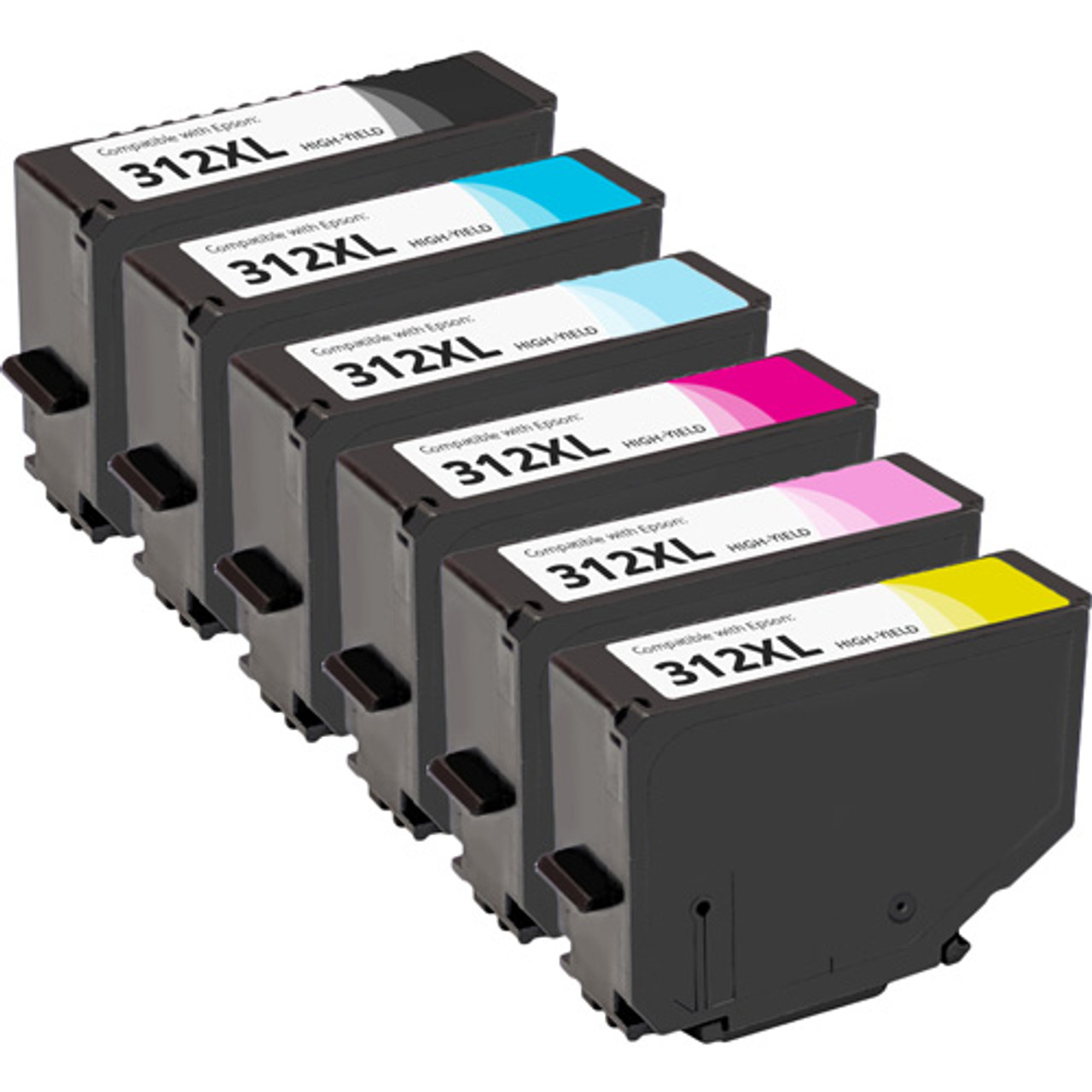 Epson 312xl Black And Color Ink Cartridge Set High Yield 6 Pack 0587