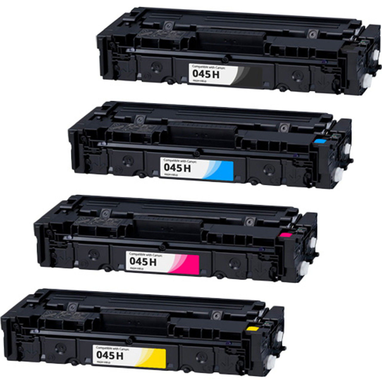 Canon 045H High-Yield Compatible Toner Cartridge Set - 1 Black, 1 Cyan, 1  Magenta, 1 Yellow - 4 Pack