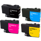 4-Pack Brother LC3033 Ink Cartridge Set, Super High Yield 4-Pack Brother LC3033 Ink Cartridge Set, Super High Yield