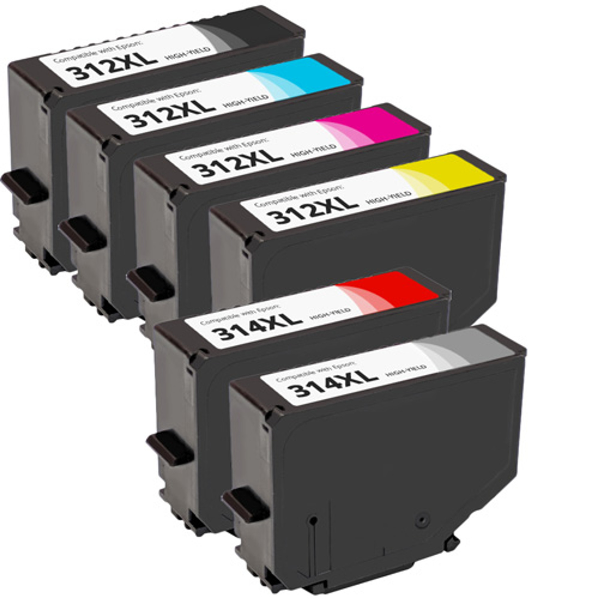 Epson 312XL and 314XL Black & Color Ink Cartridge Set, High Yield 6