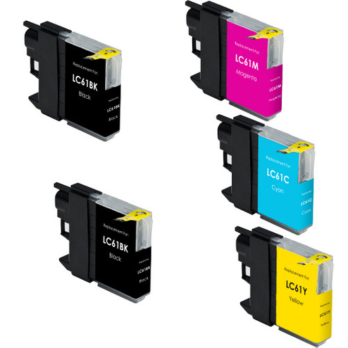 Genuine Brother LC61 4-Pack Ink Cartridges (Black, Cyan, Magenta, Yellow) - Open Box