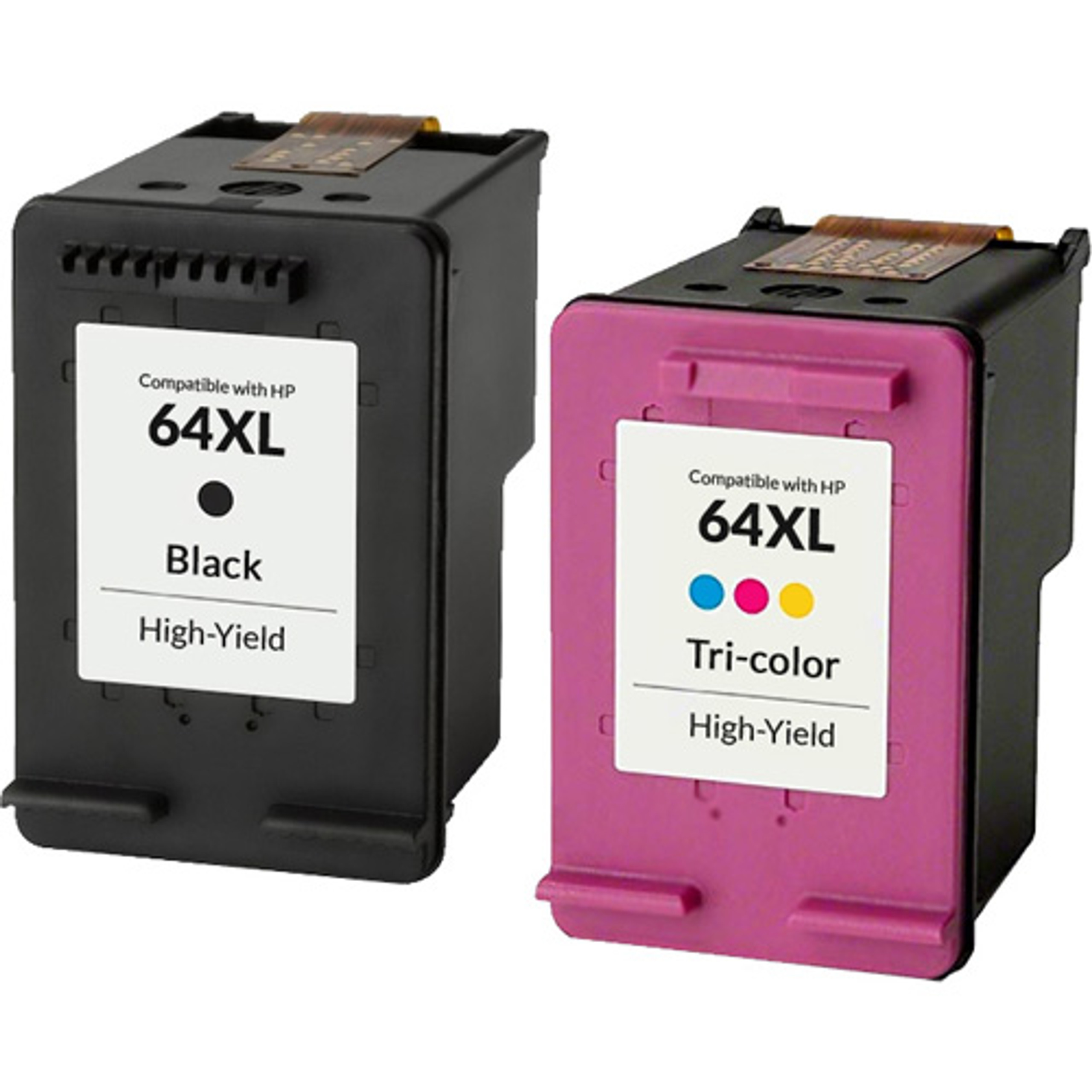 High Yield Hp 64 Ink Cartridge Set Remanufactured 8096