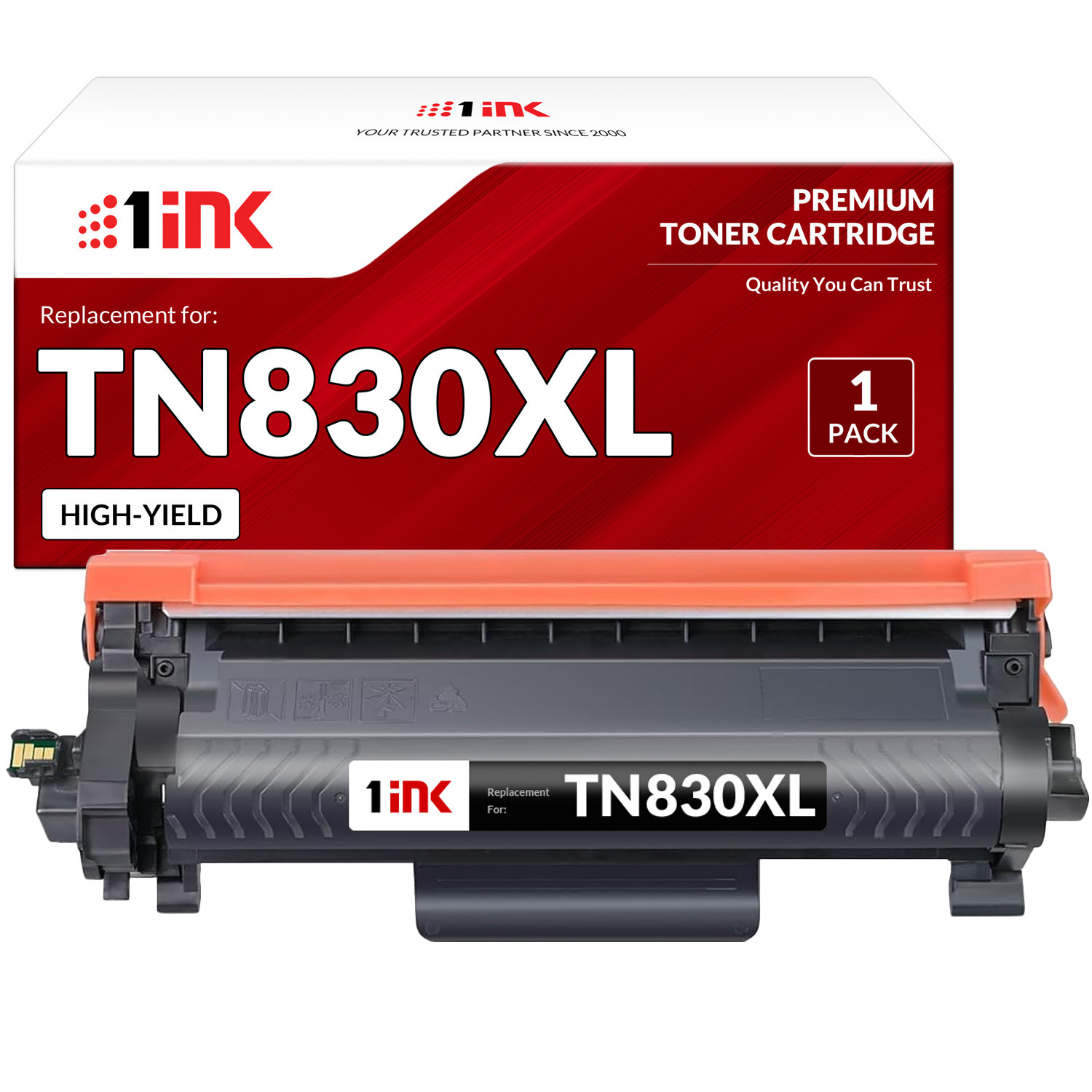 Brother TN830XL Toner Cartridge, High Yield