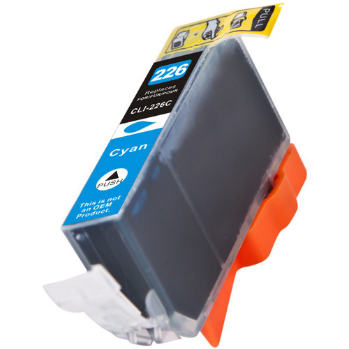 Cartouche D'encre Compatible Canon CLI-526 Cyan | Jet D'encre, Neuf Sous Blister - Réf. GENCANCLI526C