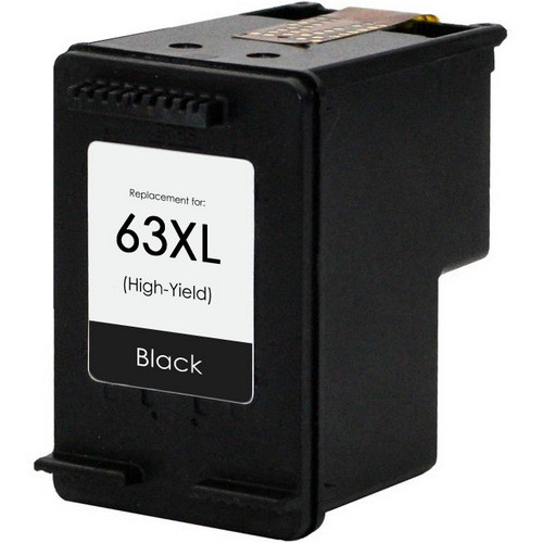 HP 63XL black ink cartridge remanufactured replacement