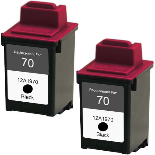 Lexmark #70 - 12A1970 Black 2-pack replacement