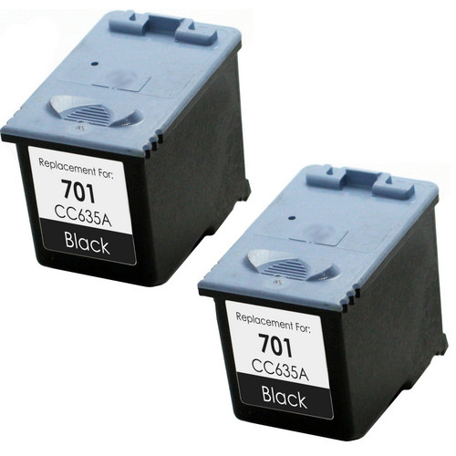 HP 701 Black 2-pack replacement