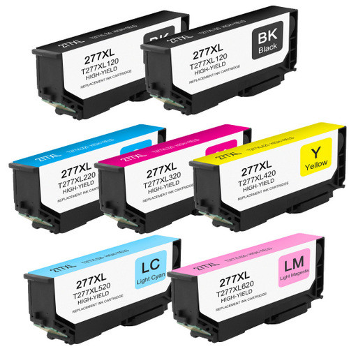 7 Pack - High Yield Epson 277XL Ink Cartridge Set 