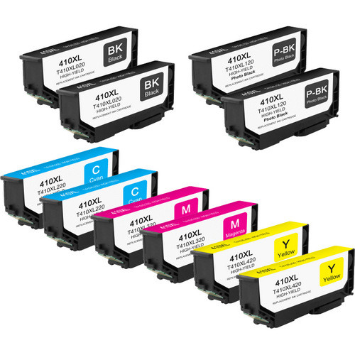 10 Pack - High Yield Epson 410XL Ink Cartridge Set 