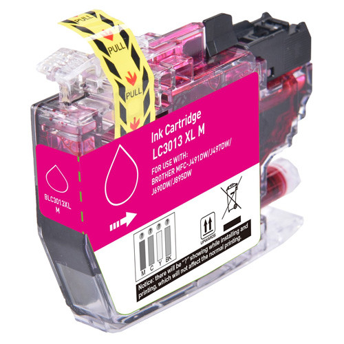 Brother LC3013M Ink Cartridge, Magenta, High-Yield