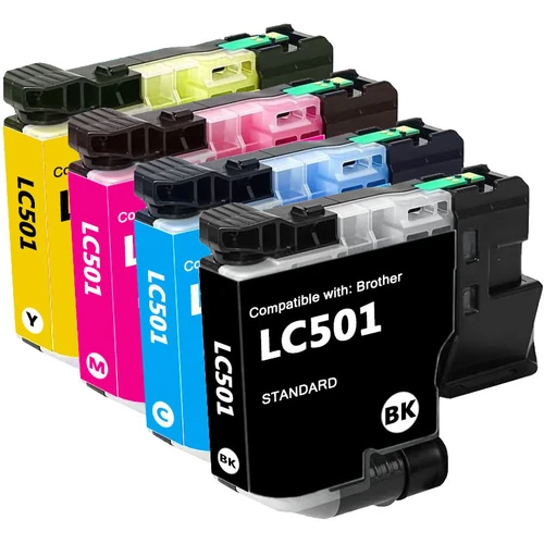 Brother LC501 ink cartridges, 4-pack
