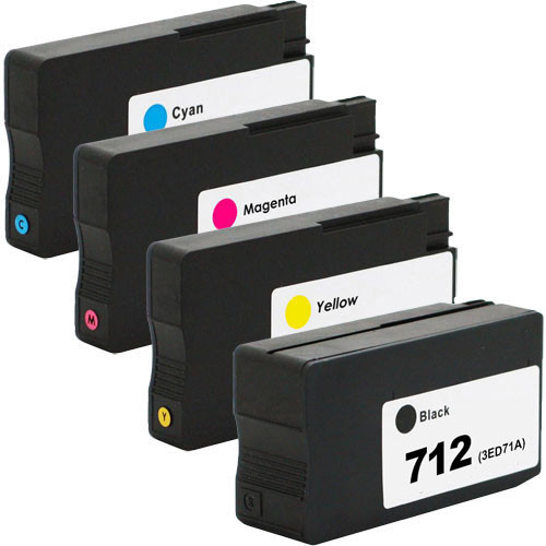 HP 712 ink cartridges, 4-pack