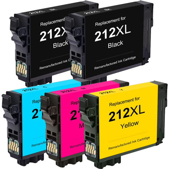 Epson 212xl Ink Cartridge Set High Yield 5 Pack 1524