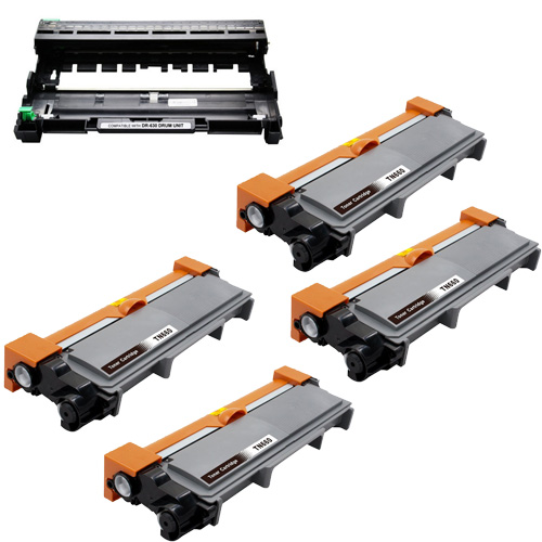 Brother TN660 Toner and DR630 Drum Unit | 5 Pack | 1ink.com