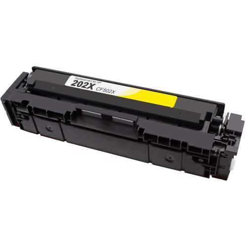 Hp 202x Yellow Toner Cartridge High Yield Cf502x 1ink Com Compatible with the hp color laserjet m254, m281, m280 yield per color toner: hp 202x high yield yellow compatible toner cartridge cf502x