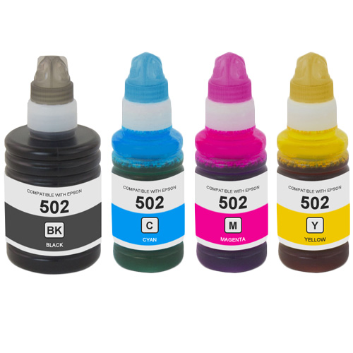 Compatible Epson 502 Ink Bottle Set, 4 Pack