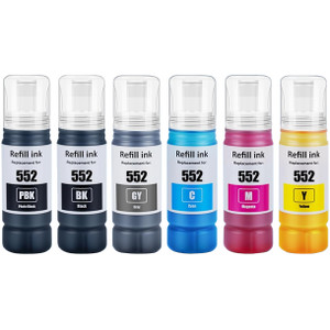 N552 Ink Epson 552 Ink Bottle Set | 6-Pack Combo