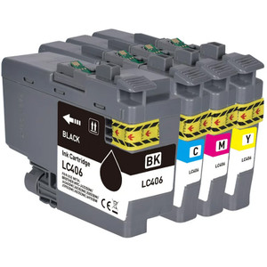 Brother LC406 Ink Cartridges - 4 Pack (LC406)