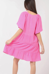 V-Neck Ruffled Tiered Dress
