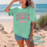 Mint Green Beach Babe Graphic T-Shirt