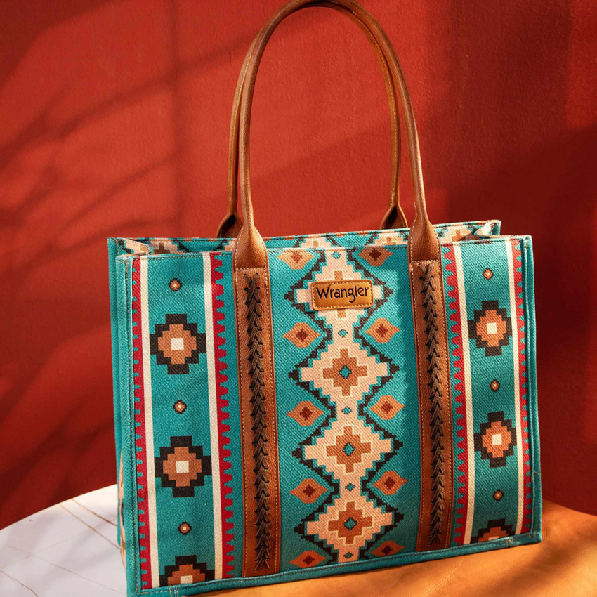 Turquoise Wrangler Tote Bag