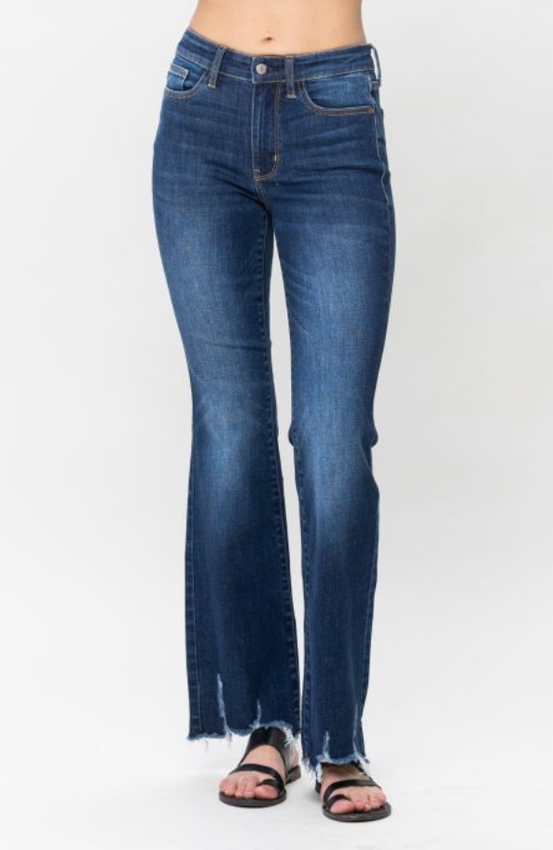 Judy Blue Non Distressed Hem Mid-Rise Bootcut Jeans