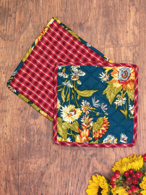 Happy Harvest Patchwork Potholder Set of 2 - Multi