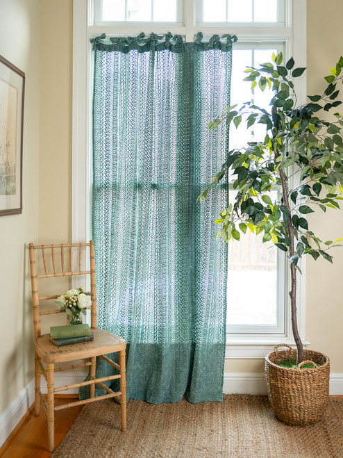 Camelia Curtain - Washed Blue
