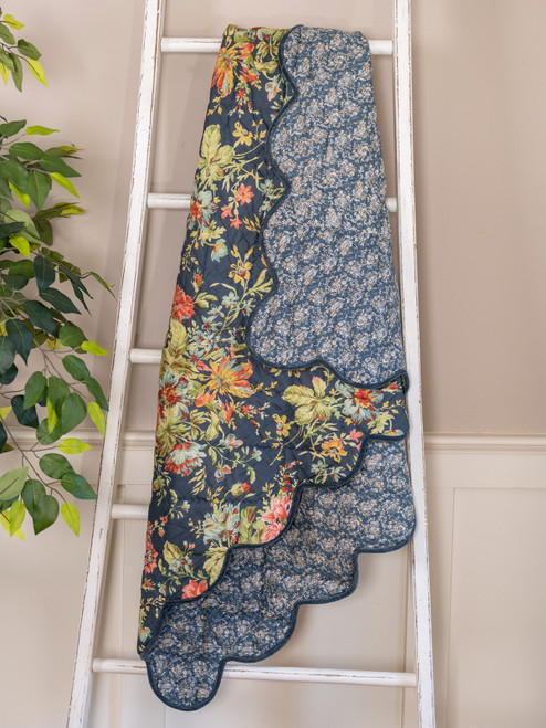 Eternal Rose Throw - Navy