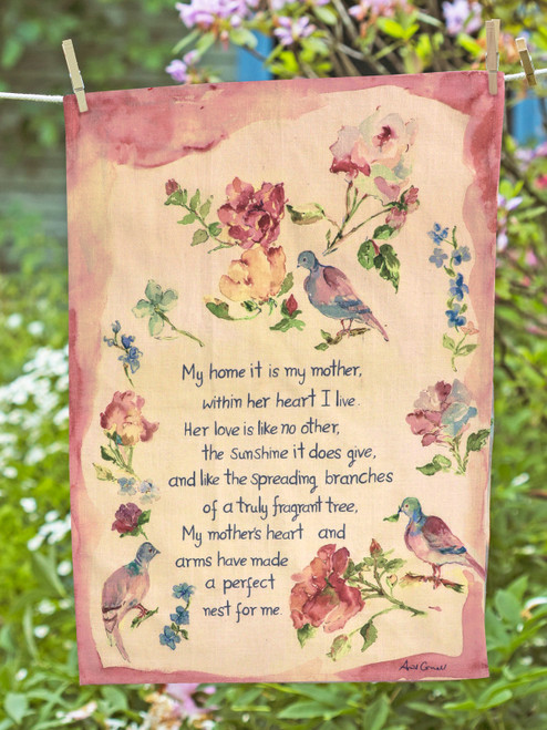 Mother's Poem Tea Towel - Multi