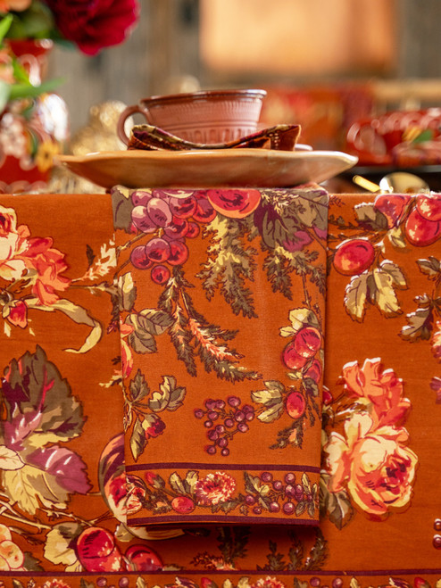 Bountiful Harvest Napkin Set of 4 - Rust