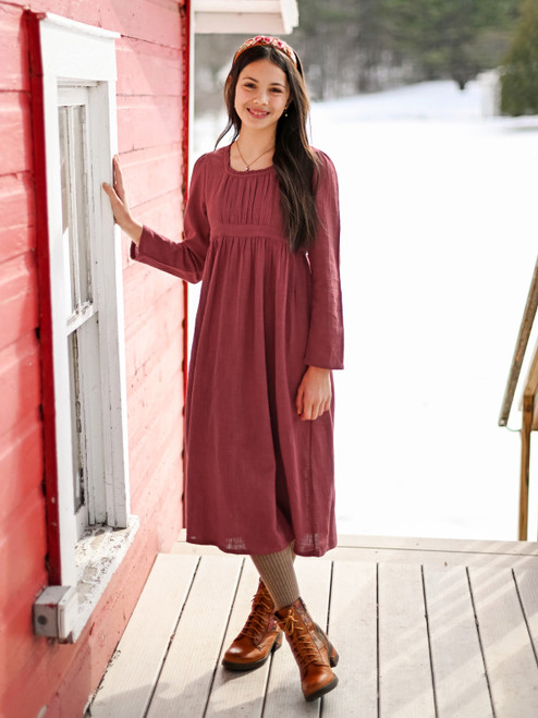 Jane Austen Young Adult Dress - Raspberry