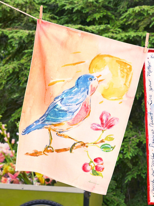 Singing Bird Tea Towel - Multi