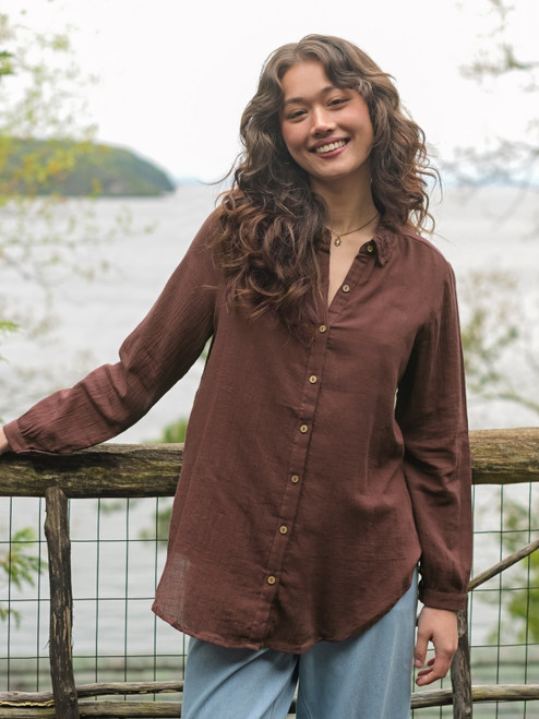 Bostonian Blouse - Decadent Chocolate